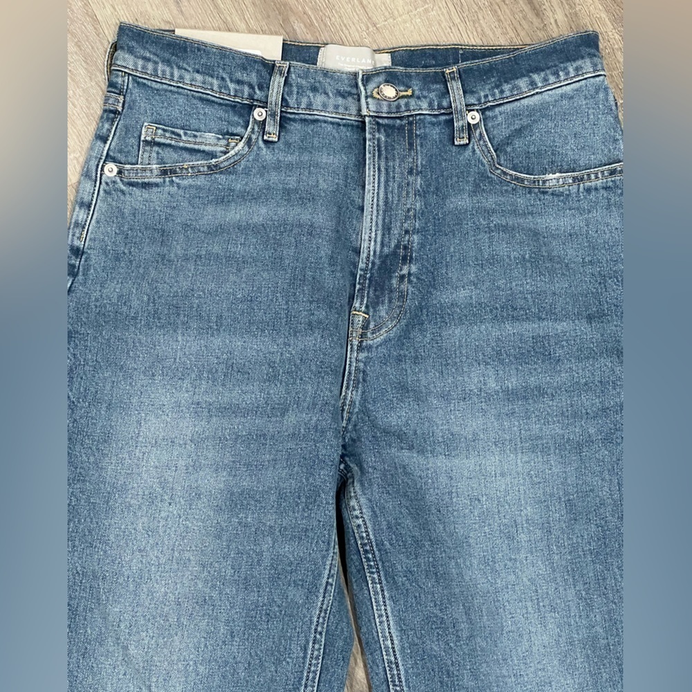 NWT Size 28 Everlane Straight Fit The Original Cheeky Jean High Rise Low Stretch - Picture 3 of 10